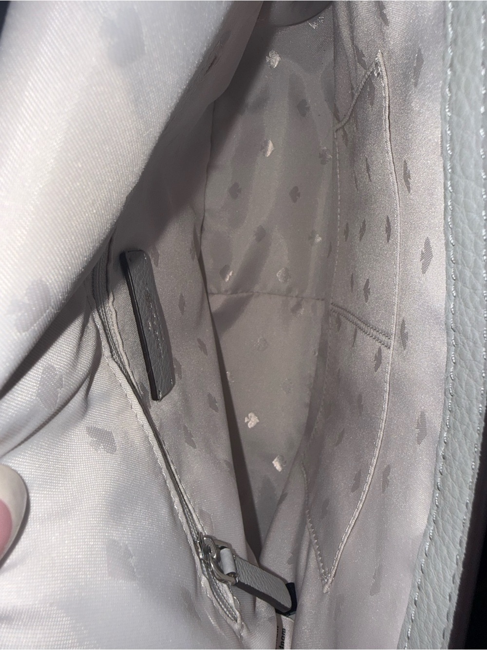 kate spade Soft Gray Pebbled Leather Shoulder Bag - Picture 10 of 12